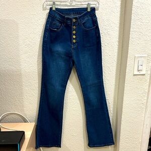 Women's Blue High-Waisted Jeans